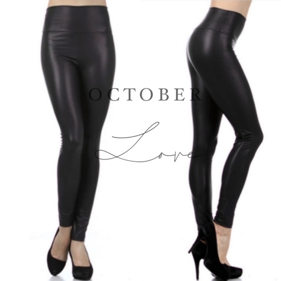 Faux Leather Leggings - Picture 2 of 3